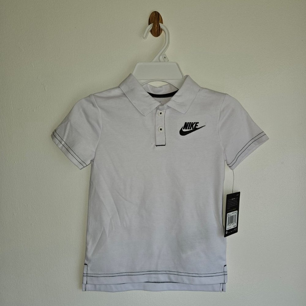 Nike Dri-fit White Polo shirt. Kids size 4.